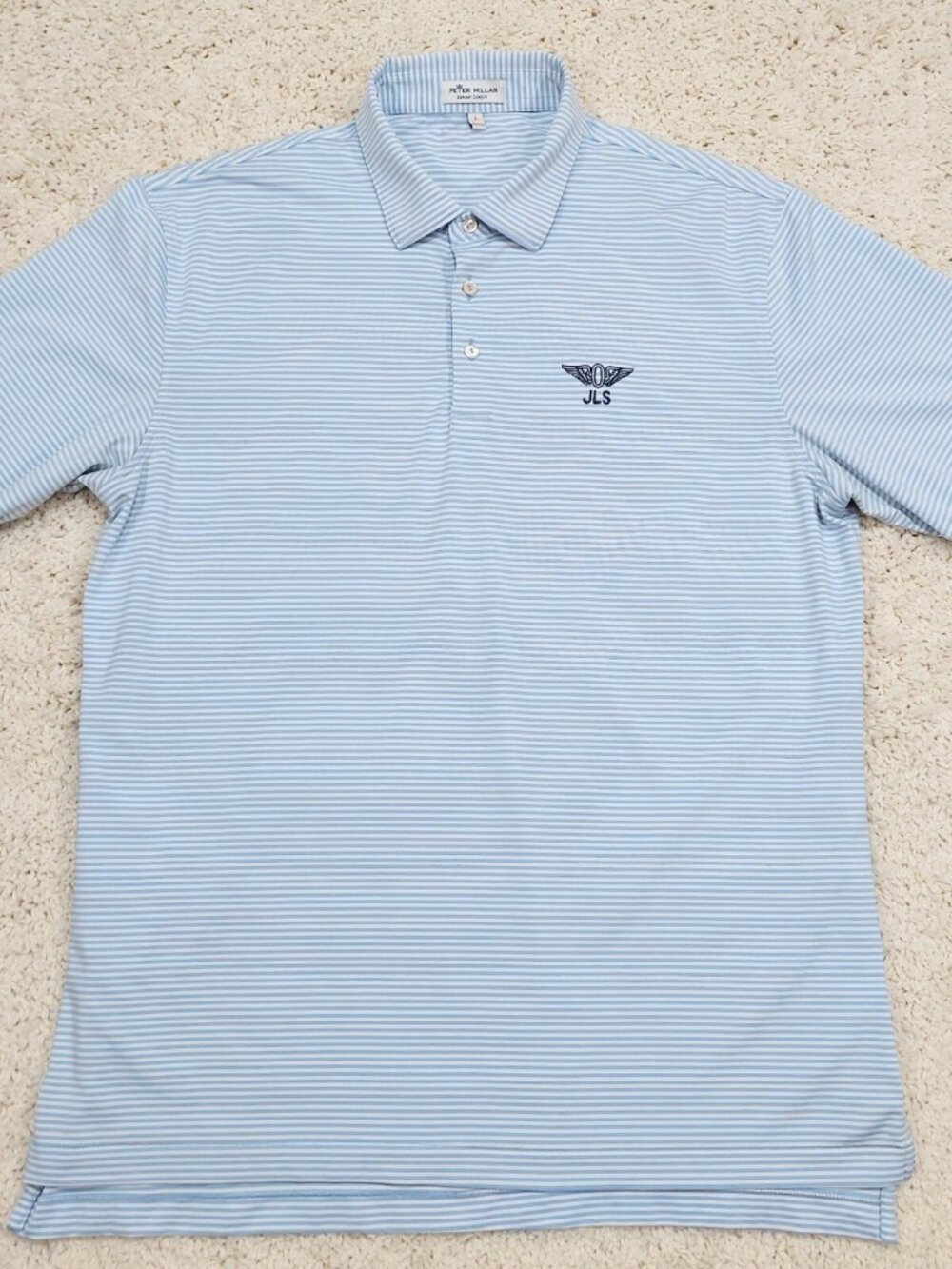 Peter Millar Golf Polo Men Large Hales Performance Jersey Summer Comfort Olympic